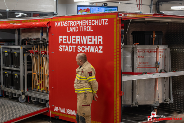 Vegetationsbrandbekämpfung - Führungskräfte-Schulung der Feuerwehren im Abschnitt Zell