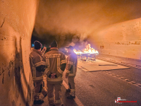 Brandversuch im Brettfalltunnel