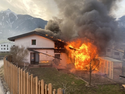 Brand eines Einfamilienhauses in Schwaz