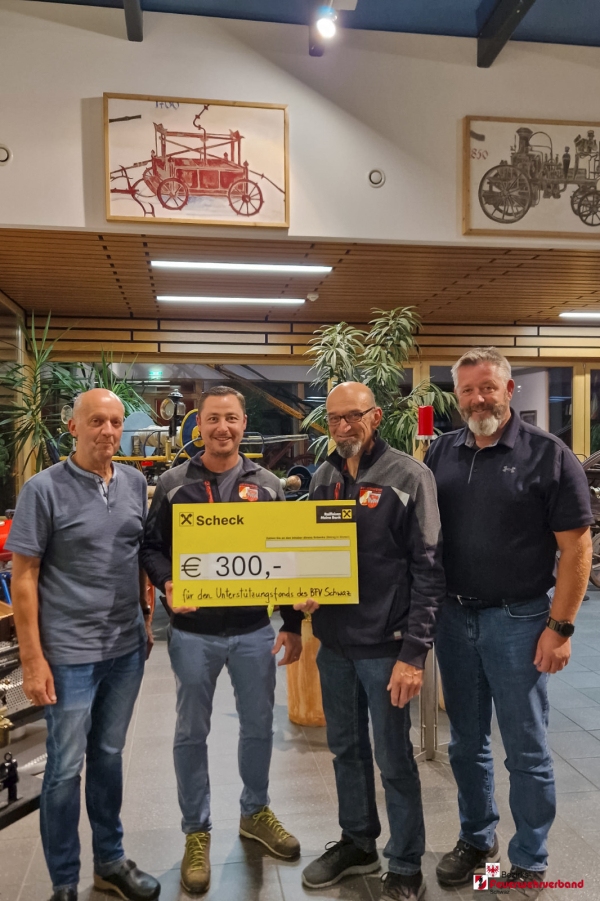 Feuerwehr Gallzein spendet 300 Euro an den Unterstützungsfonds für Kameradenhilfe