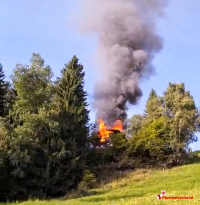 Brand einer Ferienhütte am Weerberg