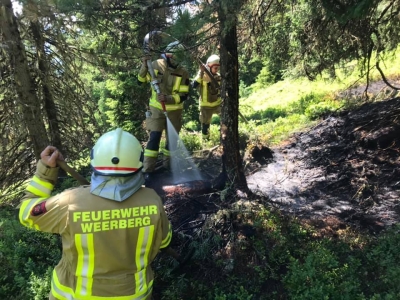 Waldbrand am Nonsjöchl in Weerberg